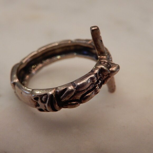 925 Silver Kabana Earrings and Ring Totem Pole Set - Picture 4 of 8